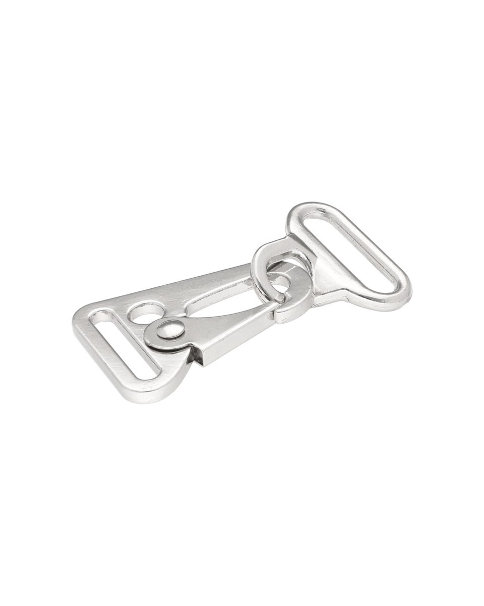 EXTRA SHINING METAL SNAP  HOOK 24 MM KOSMA GLOSSY NICKEL 1 PCS