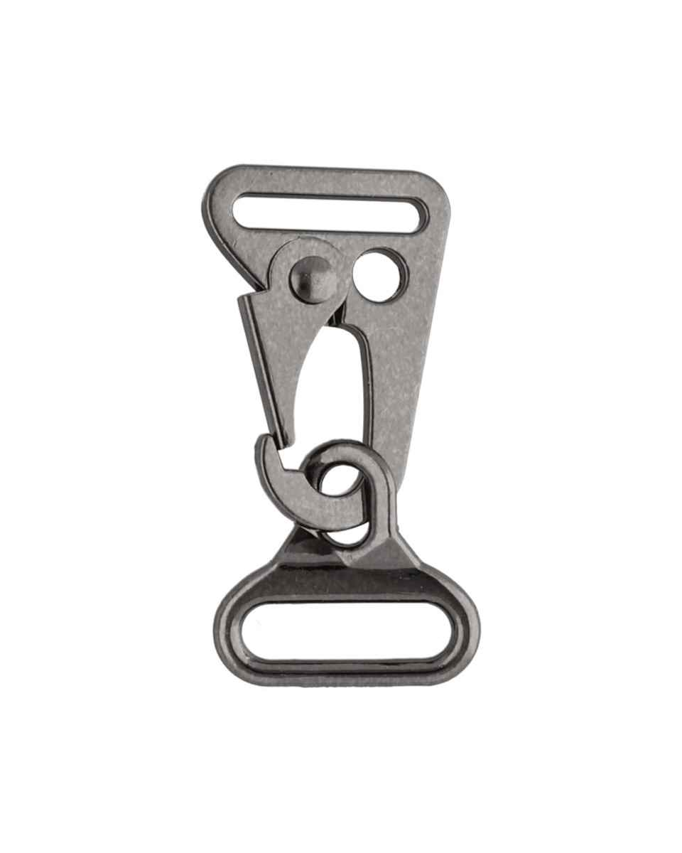 Karabińczyk metalowy 24 mm 0325-0198 czarny połysk
