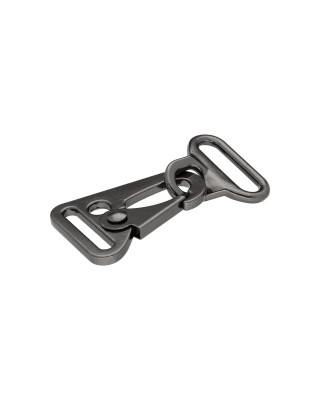 Karabińczyk metalowy 24 mm 0325-0198 czarny połysk