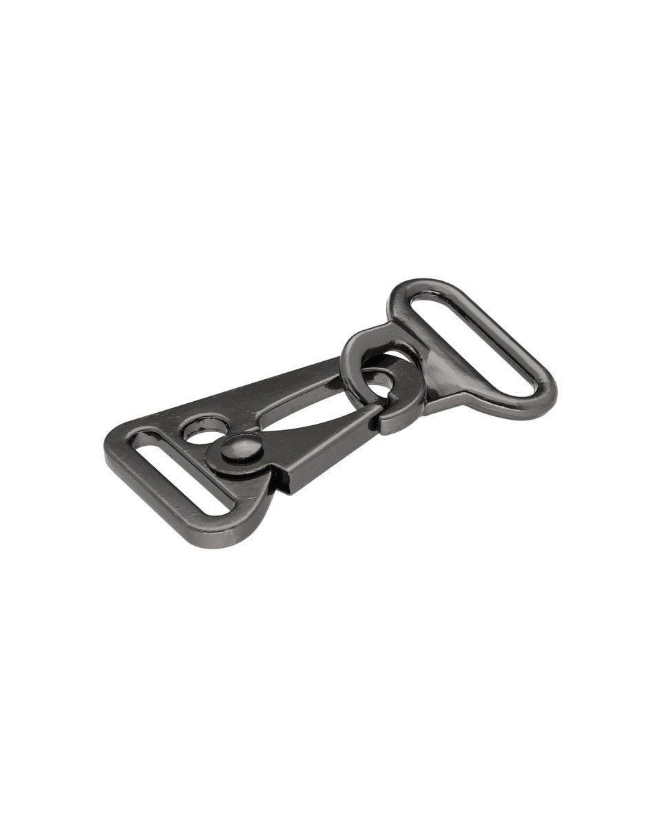 Karabińczyk metalowy 24 mm 0325-0198 czarny połysk