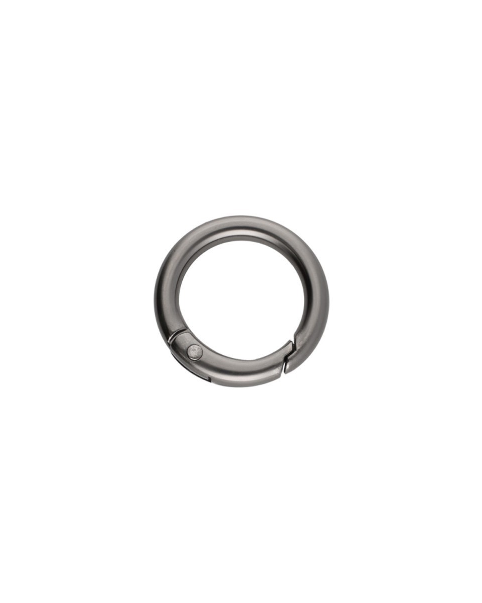METAL   RING 20/4 MM CARABINER BLACK NICKEL