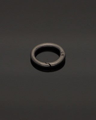 METAL   RING 20/4 MM CARABINER BLACK NICKEL