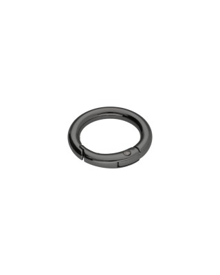 METAL   RING 20/4 MM CARABINER BLACK NICKEL