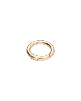 METAL   RING 20/4 MM CARABINER MATT LIGHT  GOLD  WIRE