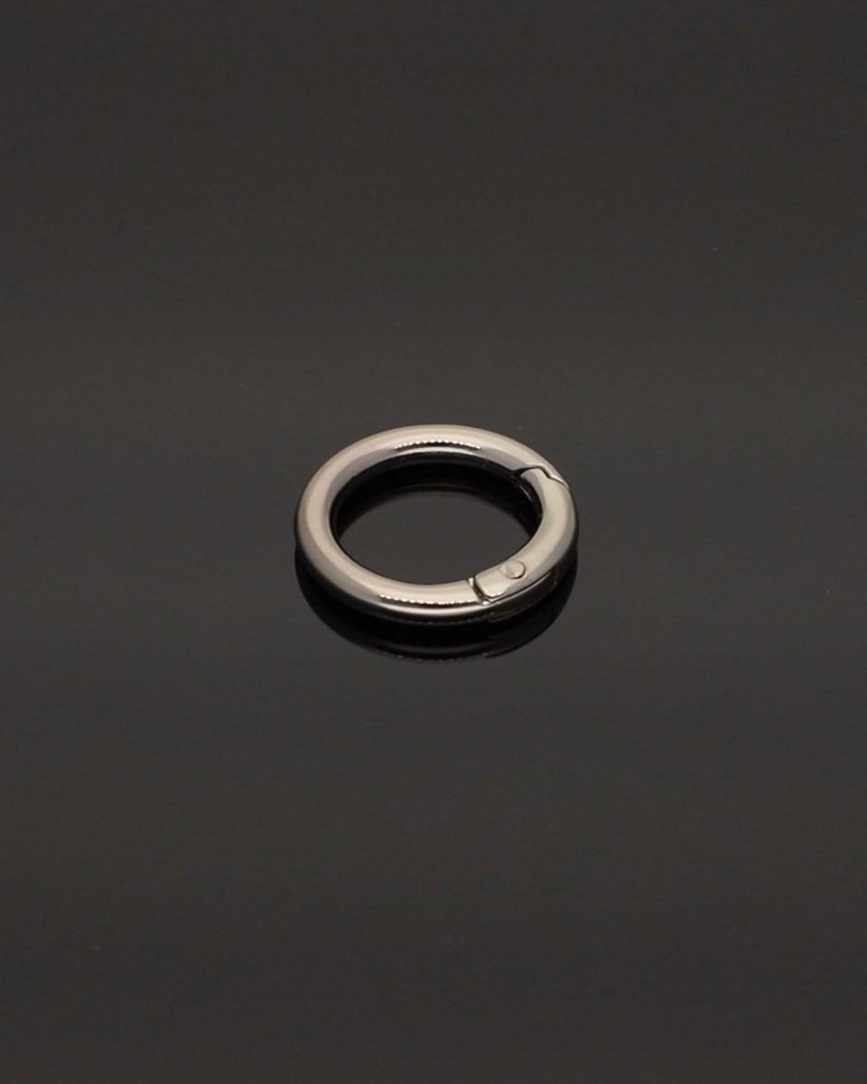 METAL   RING 20/4 MM  CARABINER NICKEL  WIRE