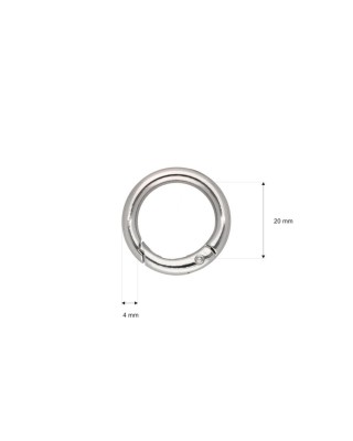 METALLRING  SCHÄKEL  20/4  MM&nbsp&nbspNICKEL DRAHT