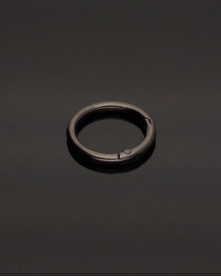 METAL    RING 25/4 MM CARABINER BLACK  NICKEL  WIRE
