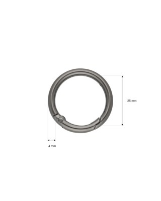 KOVOVÉ   KOLEČKO 25/4 MM ŠEKL ČERNÝ  NIKL &nbsp DRÁT