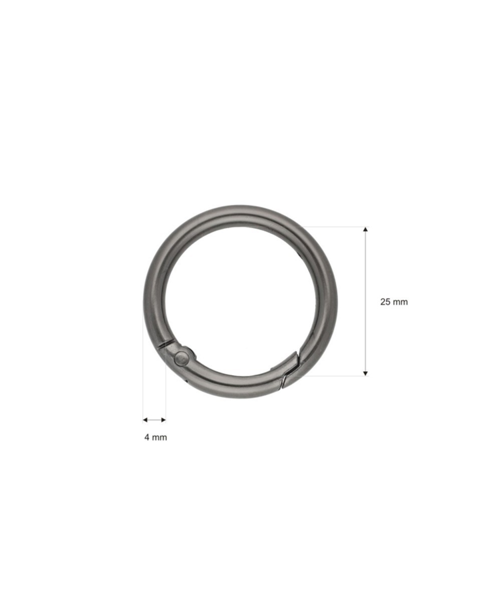 KOVOVÉ   KOLEČKO 25/4 MM ŠEKL ČERNÝ  NIKL &nbsp DRÁT