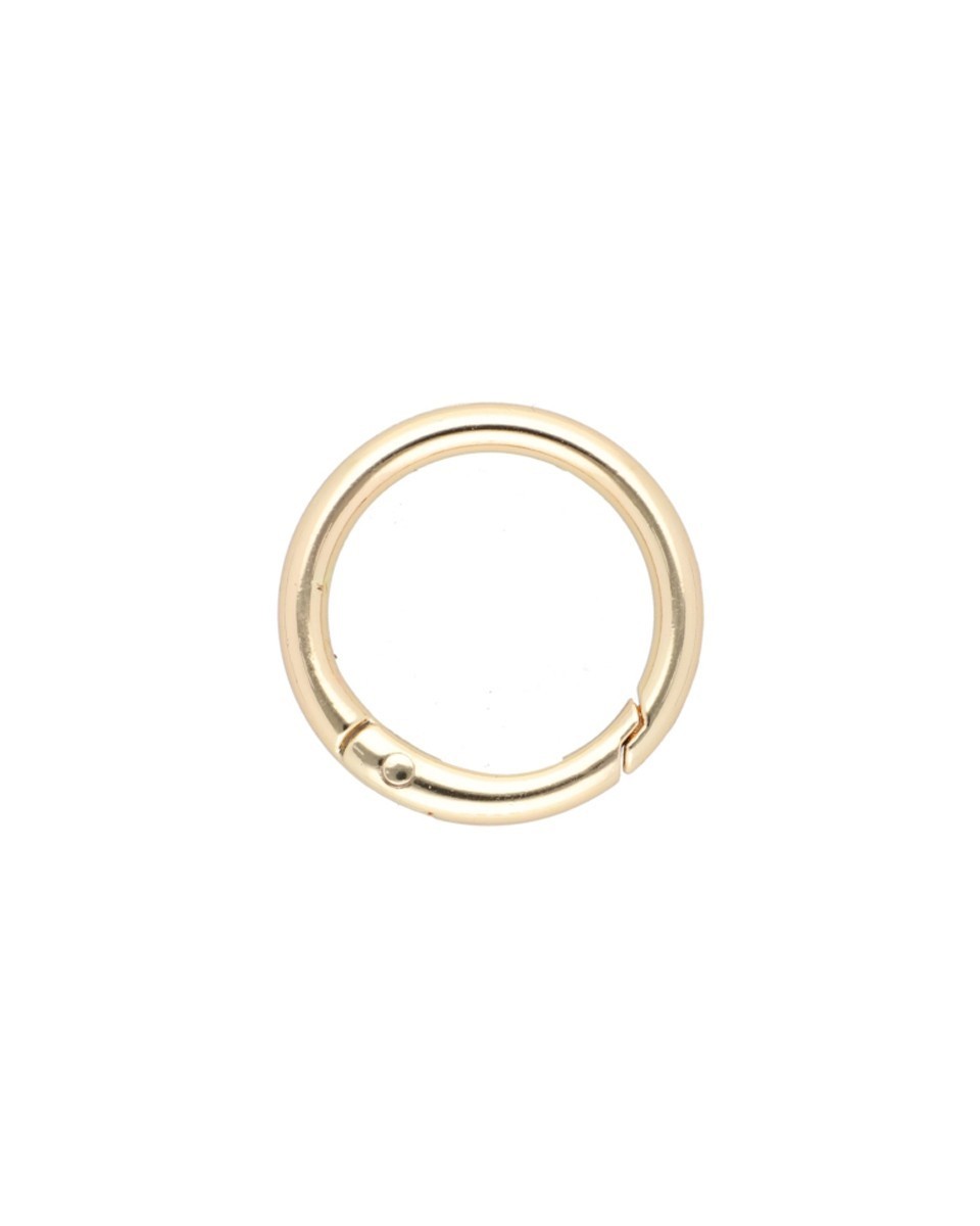 METAL    RING 25/4 MM CARABINER LIGHT  GOLD   WIRE