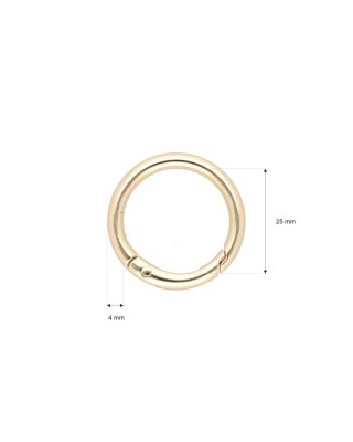 METALLRING SCHÄKEL 25/4 MM LICHT GOLD  DRAHT