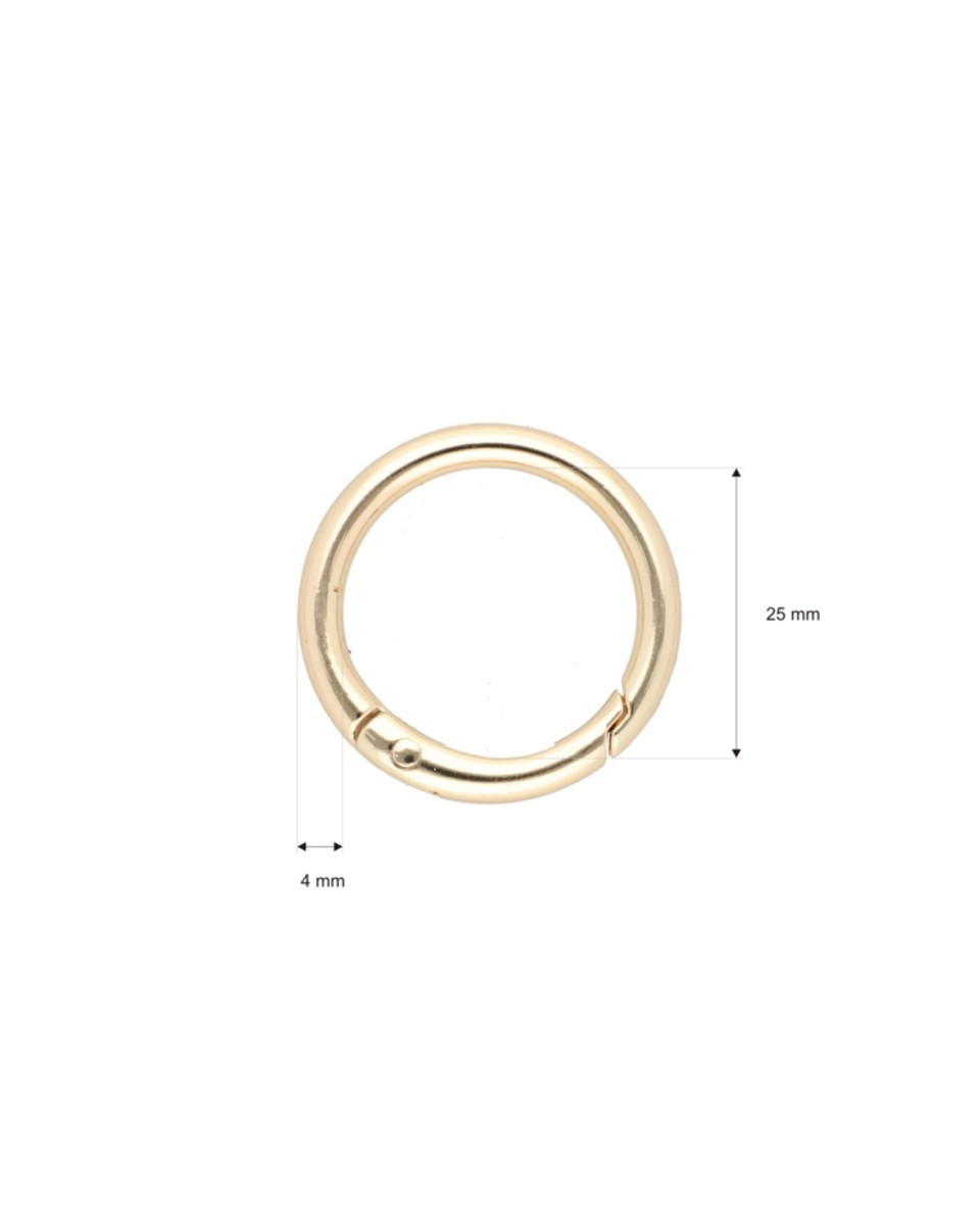 METALLRING SCHÄKEL 25/4 MM LICHT GOLD  DRAHT