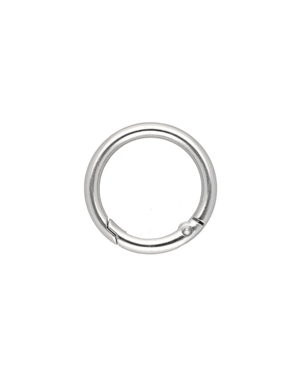 METAL    RING 25/4 MM CARABINER  NICKEL WIRE