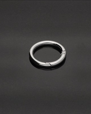 METAL    RING 25/4 MM CARABINER  NICKEL WIRE