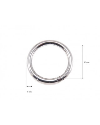 KOVOVÉ KOLEČKO 40/6 MM ŠEKL NIKL DRÁT 1   KS