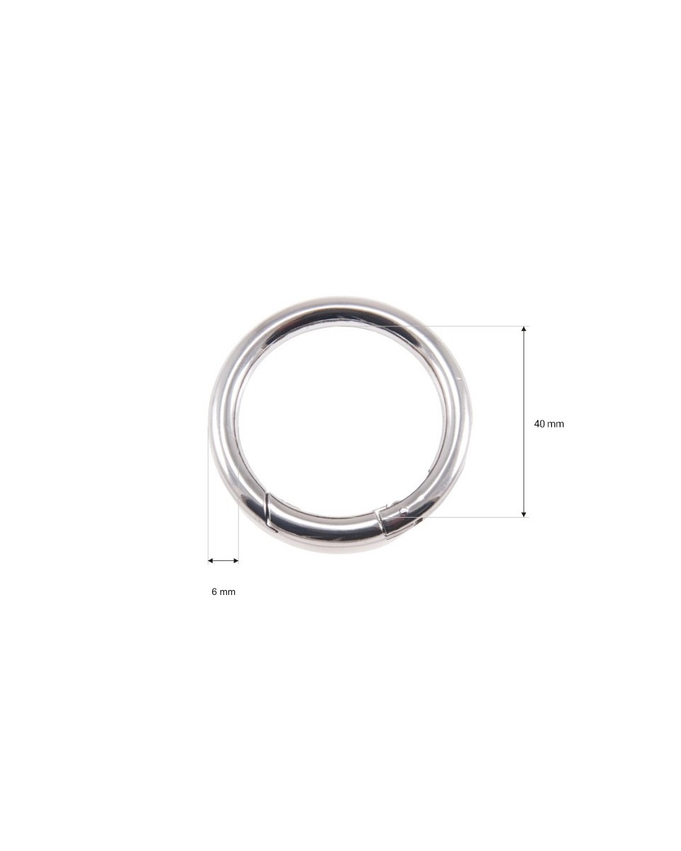 Kółko metalowe 40/6 mm szekla nikiel drut