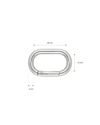 Metal ring 28.5/15/4.7 mm shackle nickel wire