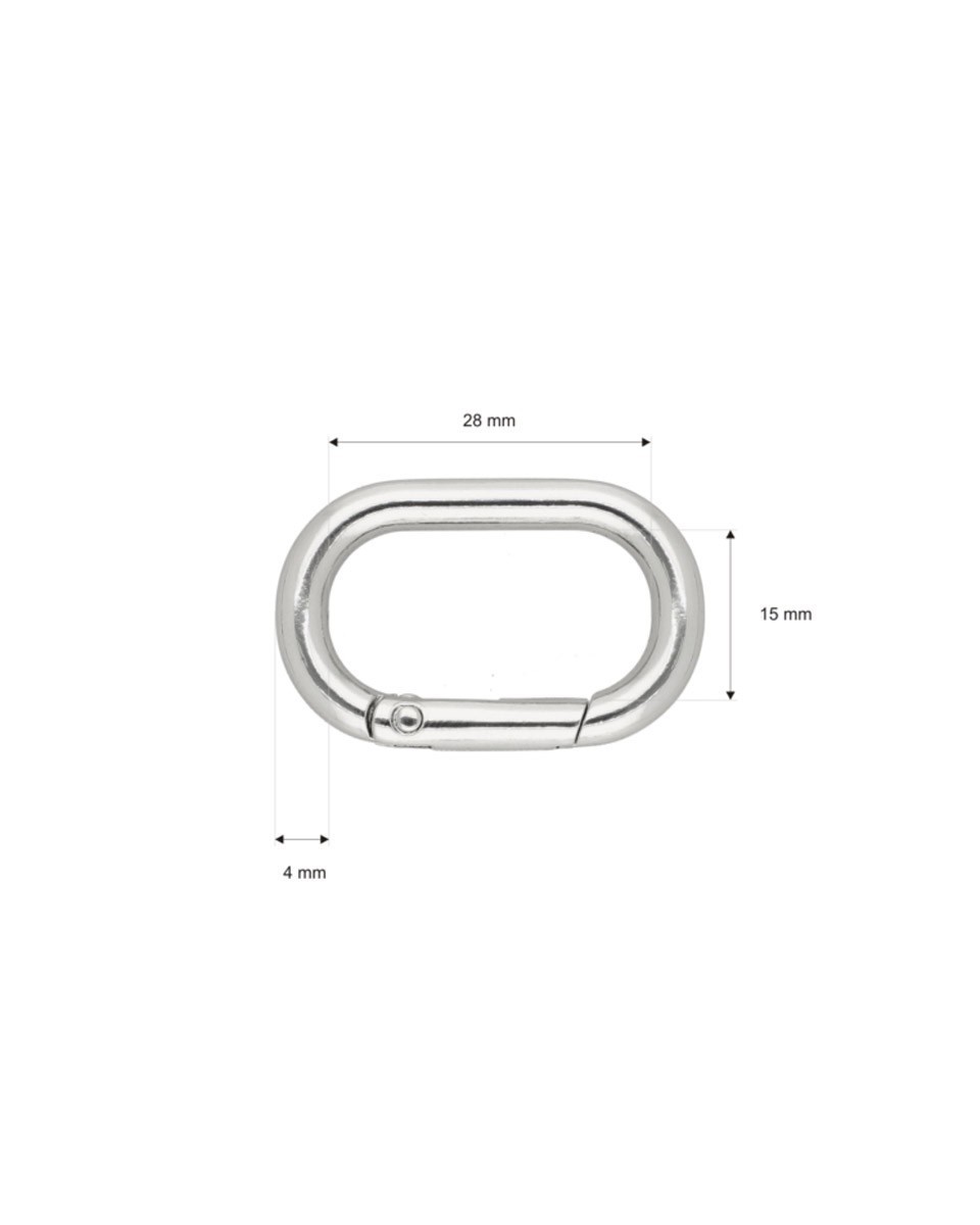 Metal ring 28.5/15/4.7 mm shackle nickel wire