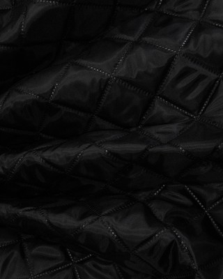QUILTED  POLYESTER LINING    FABRIC (580) BLACK 150 CM