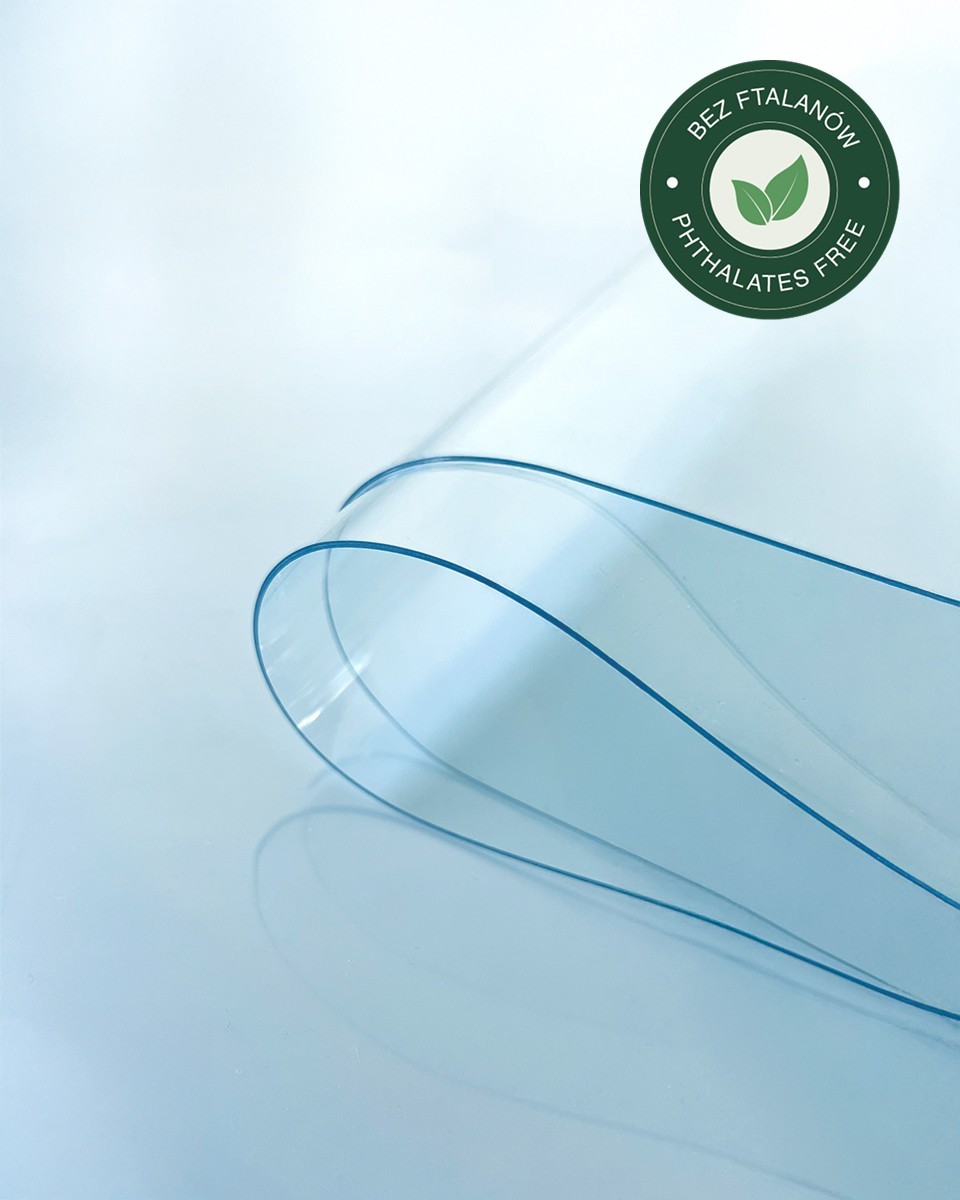 Phthalate-free transparent PVC film (super clear) 0,30 mm Phthalate-free transparent PVC film (super clear) 0,30 mm