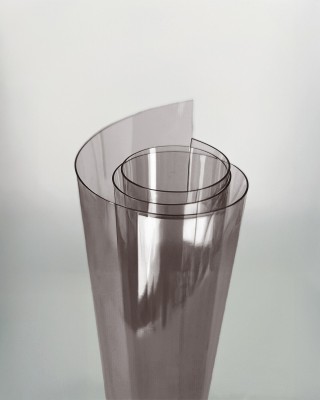 Folia PCV techniczna przezroczysta brązowa 0,50 mm