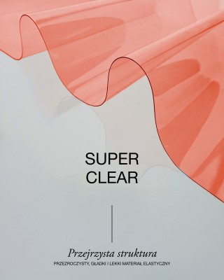 Technical transparent red PVC film 0.50 mm