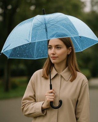 Technical transparent blue PVC film 0.50 mm
