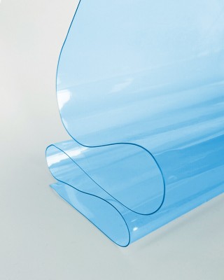 Technische transparente PVC-Folie Blau 0,50 mm