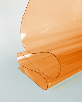 Folia PCV techniczna przezroczysta pomarańczowa 0,50 mm