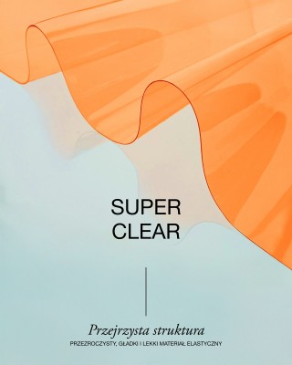 Technical transparent orange PVC film 0.50 mm