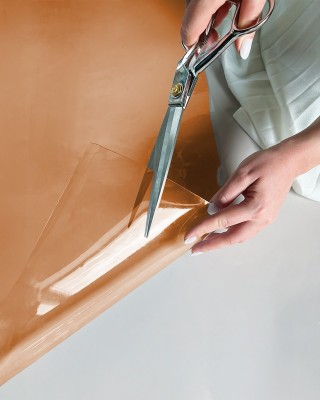 Technische transparente PVC-Folie Orange 0,50 mm