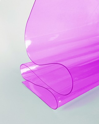 Folia PCV techniczna przezroczysta różowa 0,50 mm