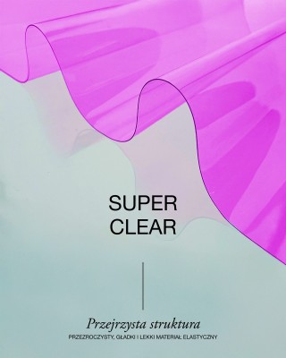 Technical transparent pink PVC film 0.50 mm