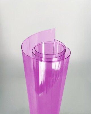 Folia PCV techniczna przezroczysta różowa 0,50 mm