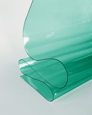 Folia PCV techniczna przezroczysta zielona 0,50 mm