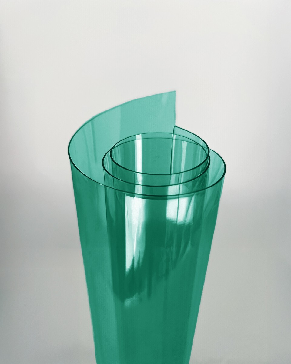 Folia PCV techniczna przezroczysta zielona 0,50 mm Folia PCV techniczna przezroczysta zielona 0,50 mm
