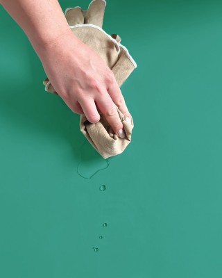 Technical transparent green PVC film 0.50 mm
