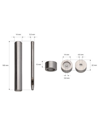 Befestigungssatz für magnetische Spannung 14 mm