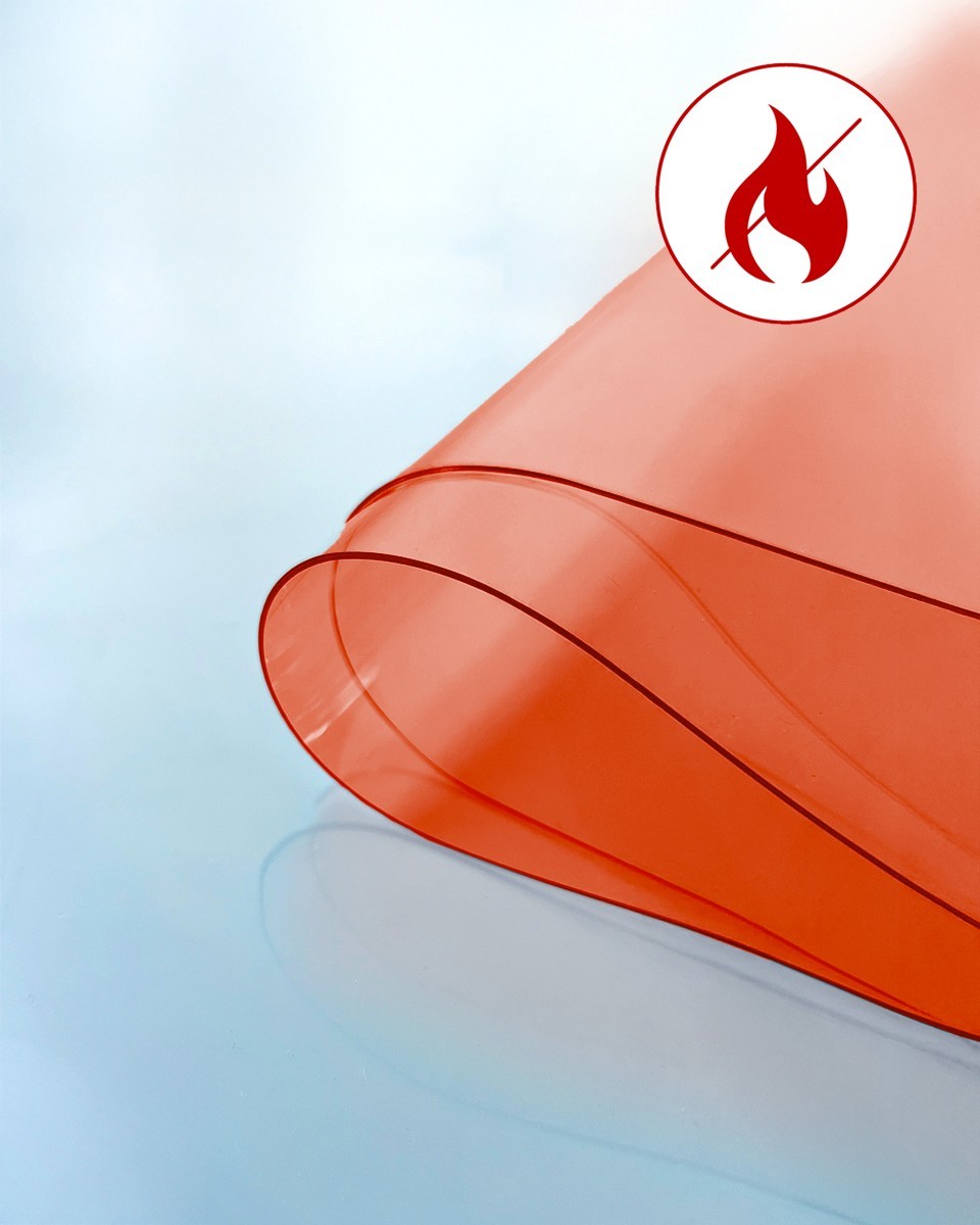 Technical transparent red PVC film 0.50 mm Technical transparent red PVC film 0.50 mm