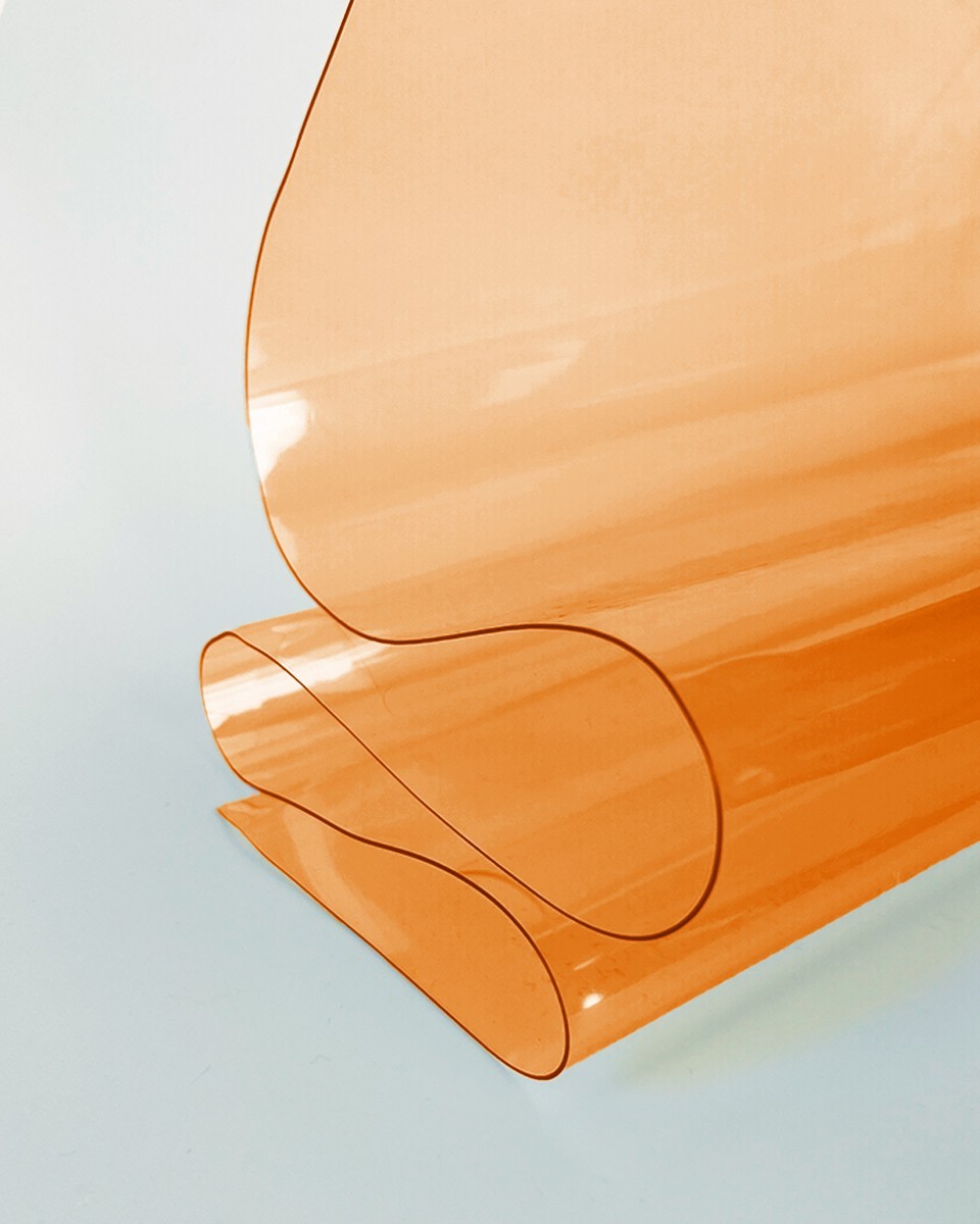 Technical transparent orange PVC film 0.50 mm Technical transparent orange PVC film 0.50 mm