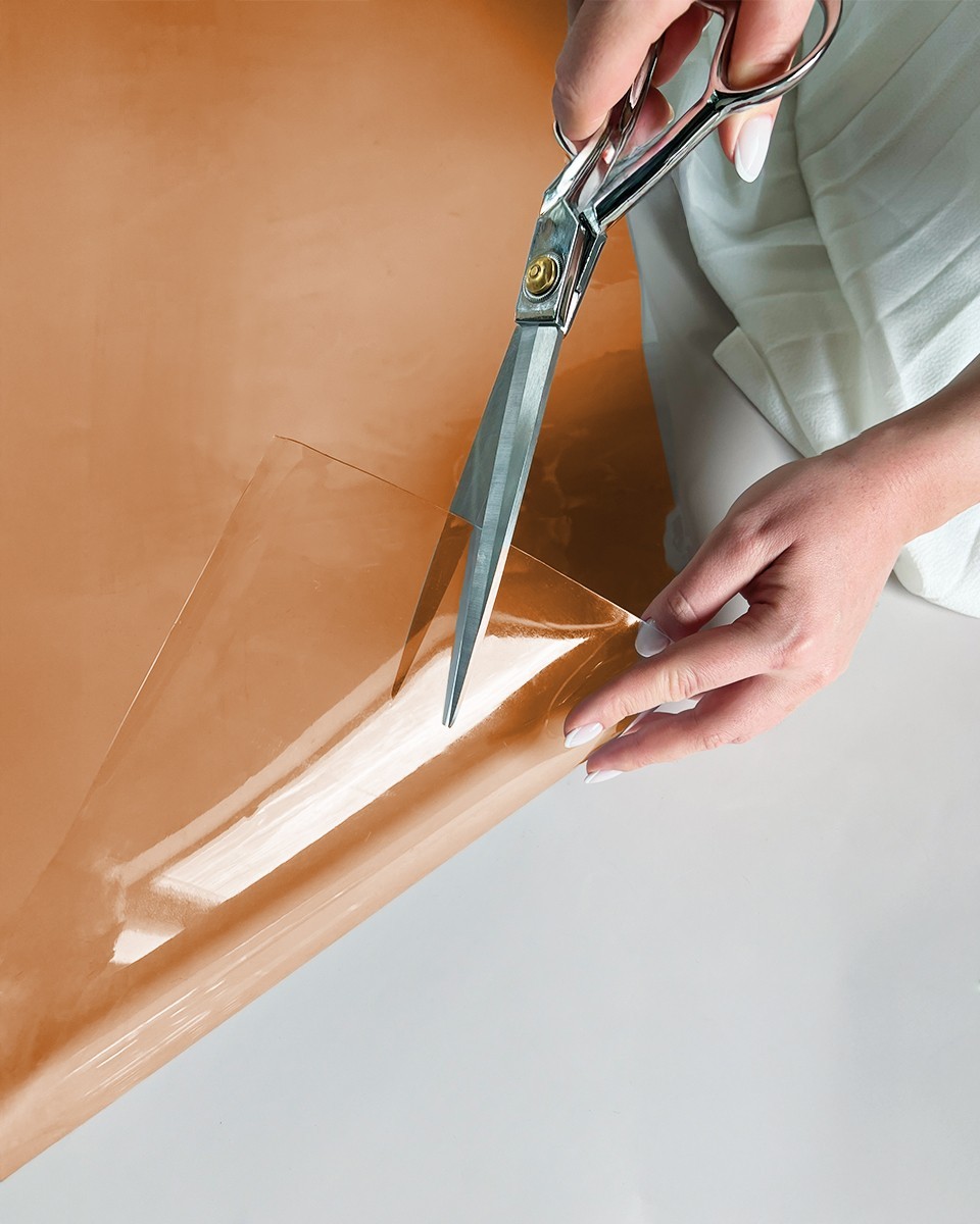 Technical transparent orange PVC film 0.50 mm Technical transparent orange PVC film 0.50 mm