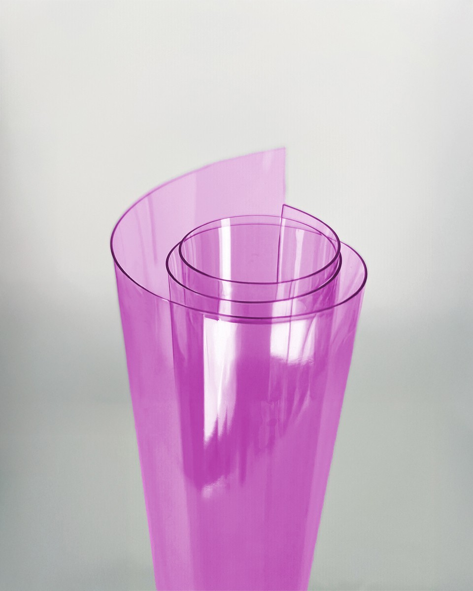 Technická průhledná růžová PVC fólie 0,50 mm Technická průhledná růžová PVC fólie 0,50 mm