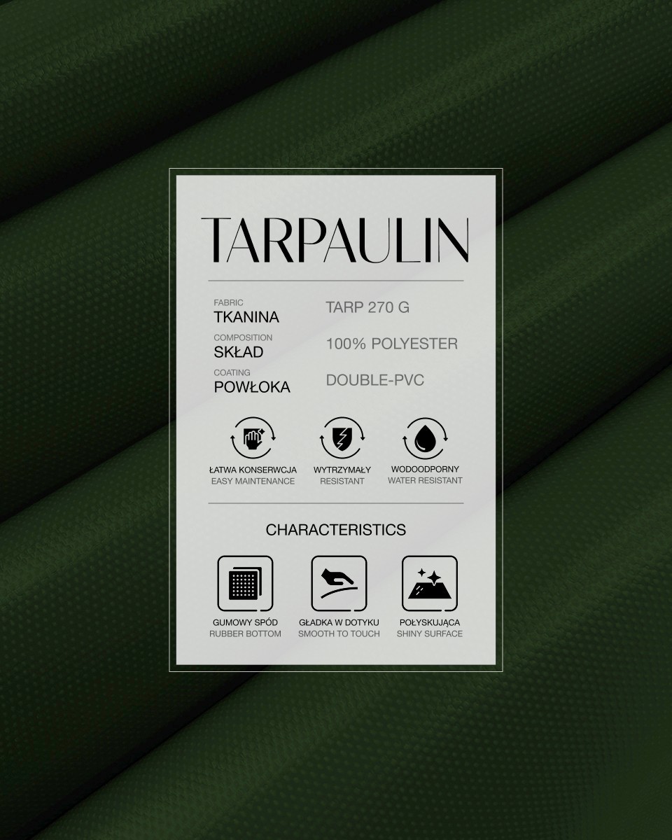 Polyester-Tarpaulin-Gewebe 270 g/m² (693) Dunkelgrün Polyester-Tarpaulin-Gewebe 270 g/m² (693) Dunkelgrün