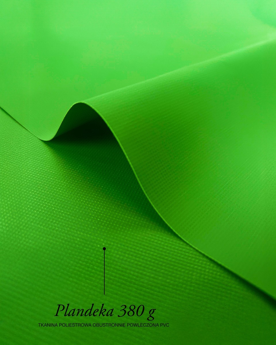 Plandeka poliestrowa Tarpaulin 380 g/m2 (084) zielona Plandeka poliestrowa Tarpaulin 380 g/m2 (084) zielona