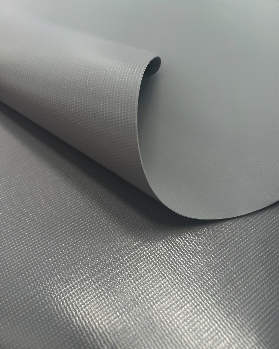 Polyester Tarpaulin Fabric 380 g/m² Reach (134) grey Polyester Tarpaulin Fabric 380 g/m² Reach (134) grey