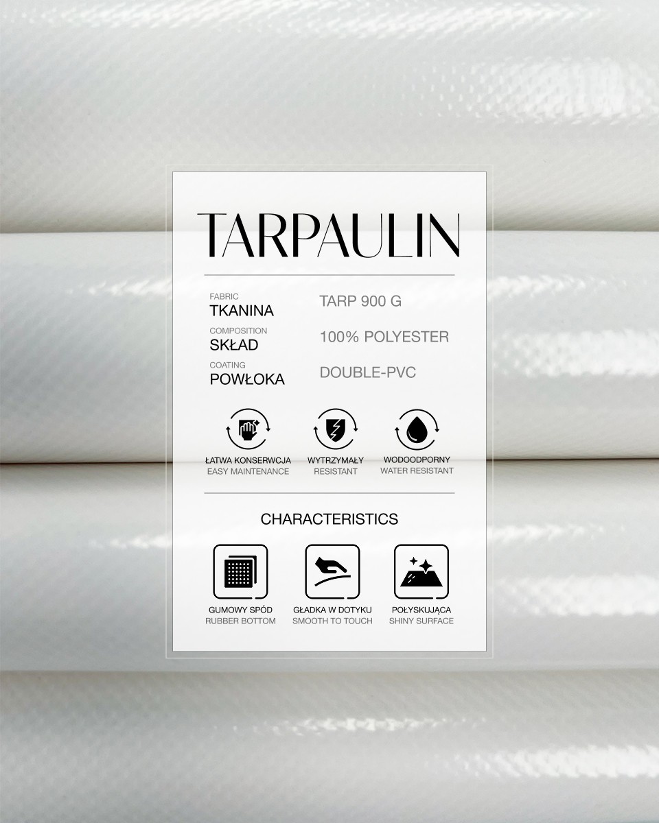 Polyester-Tarpaulin-Gewebe 900 g/m² (501) Weiß Polyester-Tarpaulin-Gewebe 900 g/m² (501) Weiß