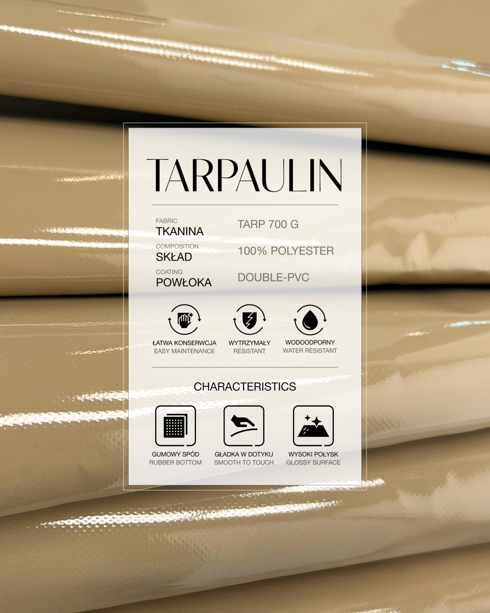 Polyester-Tarpaulin-Gewebe 700 g/m² (885) Beige Polyester-Tarpaulin-Gewebe 700 g/m² (885) Beige