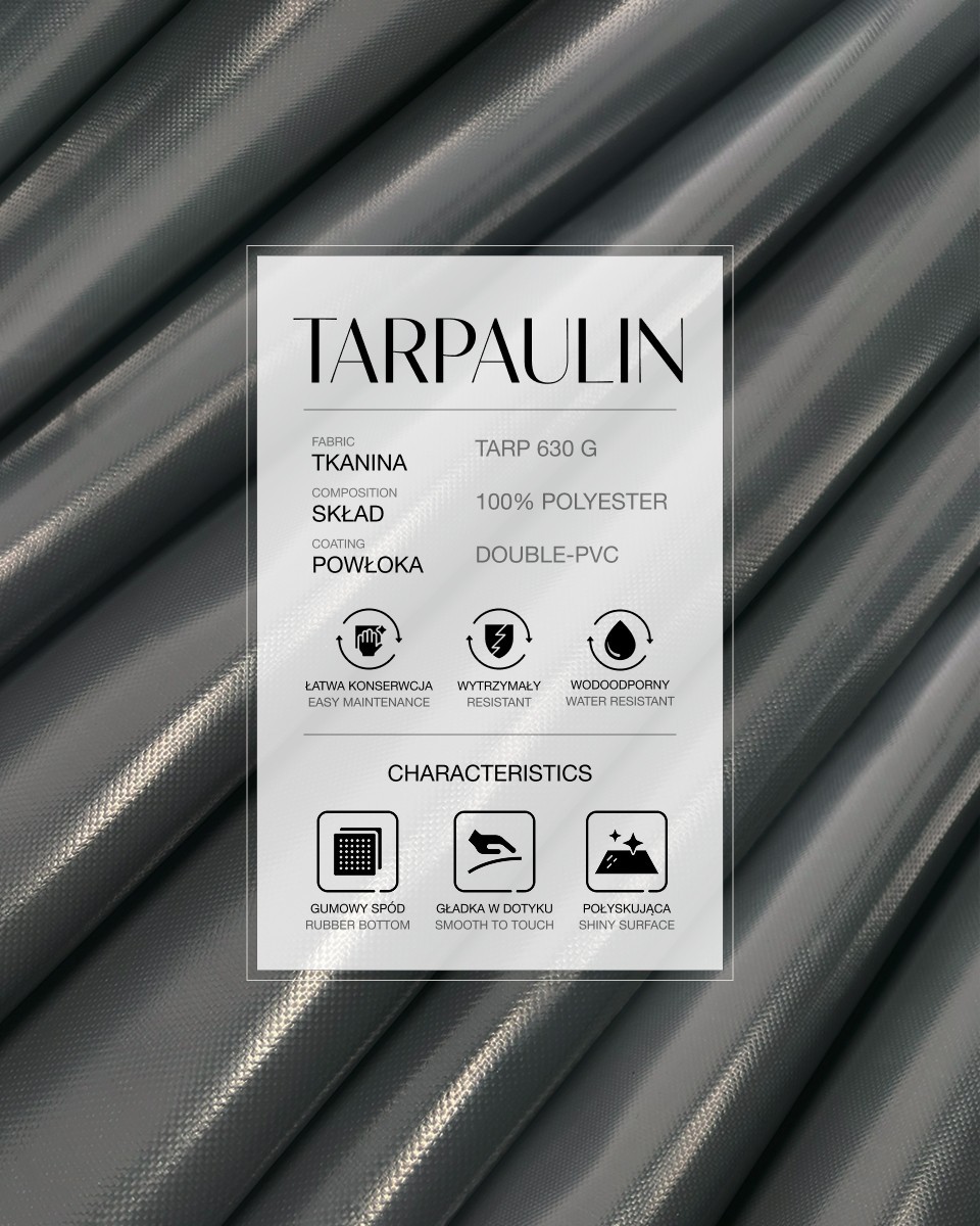 Polyester-Tarpaulin-Gewebe 630 g/m² (301) Dunkelgrau