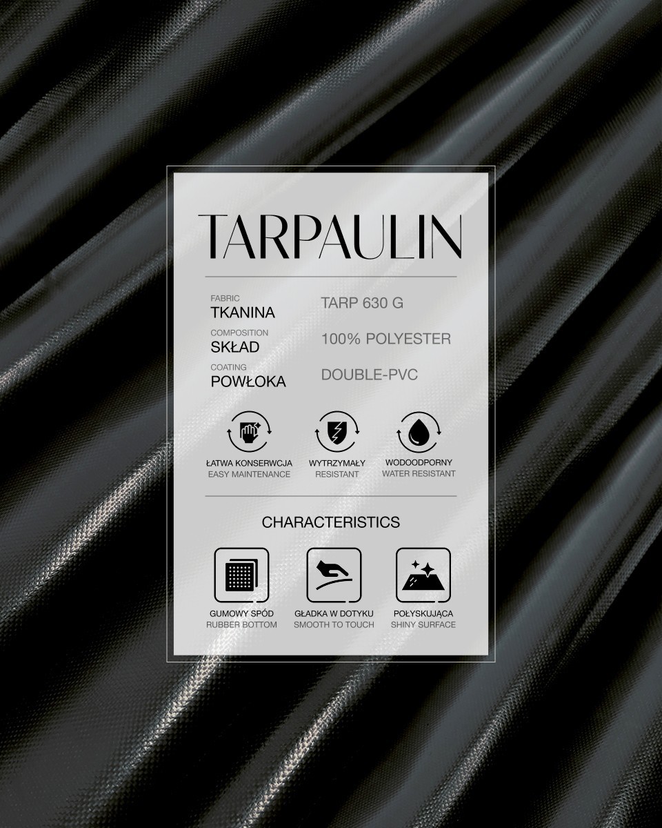 POLYESTEROVÁ TKANINA TARPAULIN ČERNÝ 150 CM 1 M POLYESTEROVÁ TKANINA TARPAULIN ČERNÝ 150 CM 1 M