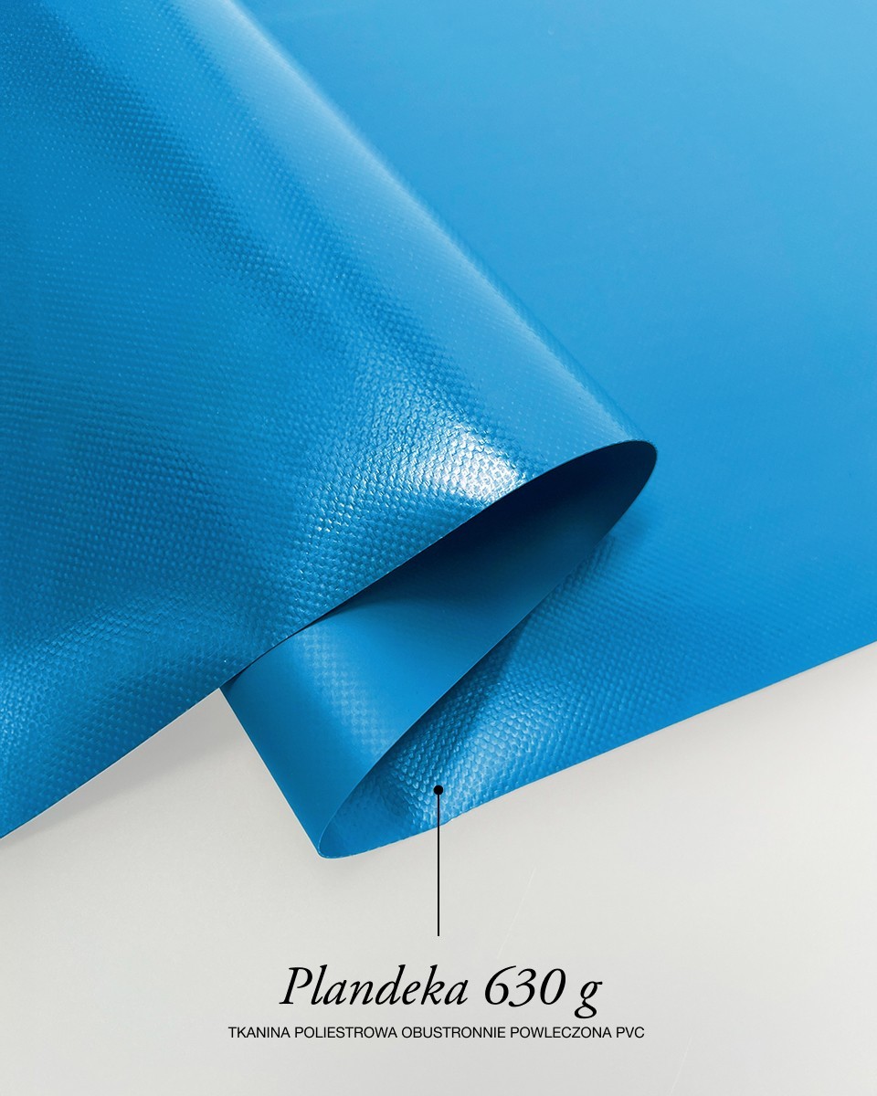 Plandeka poliestrowa Tarpaulin 630 g/m2 (918) niebieska Plandeka poliestrowa Tarpaulin 630 g/m2 (918) niebieska